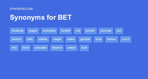Bet Synonym - Exploring Alternative Wagering Terms